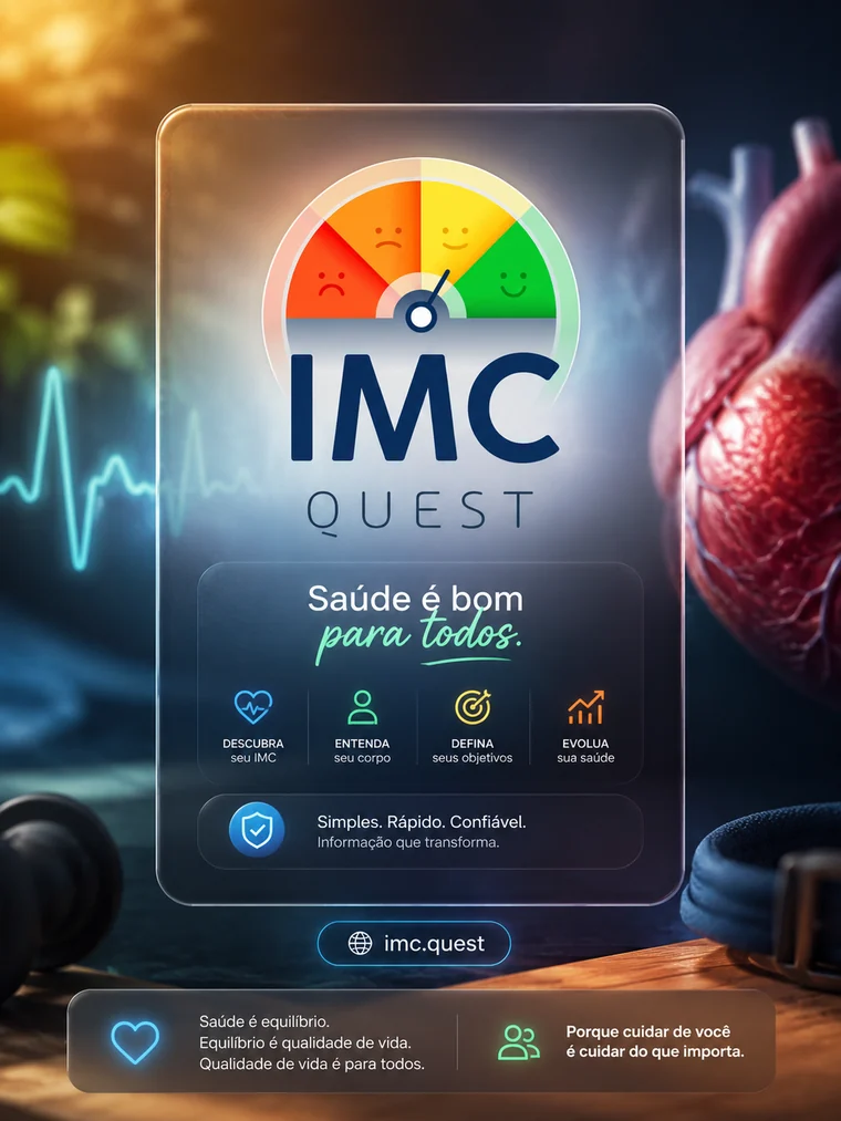 Capa IMC Quest com indicadores corporais